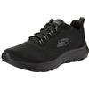 Skechers Flex Appeal 5.0 New PathSneaker Donna, Nero Mesh Grigio Trim, 6 UK Wide