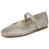 Vionic Ballerine Mary Jane in Tessuto Alameda da Donna, Pelle Oro, 7 UK Wide