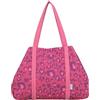Fritzi aus Preussen Fritzi Simply Shopper Leo borsa shopper donna canvas stampa leopardata vegana borsa a spalla capiente con cerniera festival città shopping viaggio casual 29 x 44 x 16 cm - Rosa, Oliva, Beige