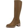 Tamaris Comfort Stivali da donna con tacco a blocco idrorepellenti, Beige (Cappuccino), 37 EU