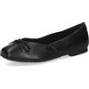 CAPRICE Ballerine da Donna in Pelle, Nero (Black SOFTNAP.), 38 EU