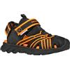 Geox J AIRADYUM BO Sandal, nero/arancione, 27 EU
