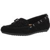 Bella Vita Womens Flat Loafer, Black Suede Leather, 9 US