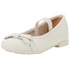 Geox JR Plie' A Ballet Flat, Bianco, 35 EU