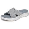 Skechers Sandali da donna Go Walk Flex ImpressedGO WALK FLEX SANDALO IMPRESSED, Grigio Tessile, 41 EU