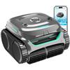 WYBOT C2 Robot Piscine Pareti e Fondo, Senza Fili per Piscine Interrate 150㎡, Doppia Filtrazione, 3 Motori, Aspirazione Potente, Pulizia Pareti & Linea d'Acqua, 180 Min, App(Verde Ghiaia-Grigio)