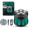 VGR 373 Rasoio per Testa Uomo, Rasoio per Calvi con Testina Flottante 6D, Blocco di Sicurezza da Viaggio, Ricarica USB, Display LED, Impermeabile IPX5 per Rasatura a Secco e Bagnato