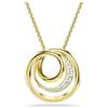 Swarovski Collana Hyperbola, Taglio Round, Bianca, Placcato color oro