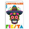 Afie 69-8177 - Biglietto di auguri con teschio messicano, con busta bianca, 12 x 17,5 cm, motivo: teschio messicano, sorridente con cappello Sombrero, multicolore umoristico, con busta bianca, 12 x 17,5 cm