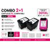 COMBO 2+1 cartucce XL compatibili per HP 301xl 2 Nero + 1 Colori