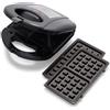 GreenChef Electric 3 in 1 Macchina per Panini, Waffle e Sandwich, Piastre in Ceramica Antiaderente Rimovibili, senza PFAS e BPA, Lavastoviglie, Multifunzione, Temperatura Controllata, Nero