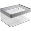 SUNWARE perfectly organised Sunware Sigma Home - Contenitore portaoggetti da 3,3 l, trasparente, grigio, 24 x 18 x 11,4 cm, impilabile, senza BPA, infrangibile, organizer da cucina