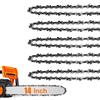 ANCKNE Set di 5 catene per motosega da 35 cm - 3/8″ LP, calibro 0,043″ (1,1 mm), 50 maglie - basso rimbalzo - compatibile Stihl MS 170, MS 180, MSE 170C e altri - catena di ricambio