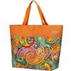 Anndora - Borsa shopper o da spiaggia, misura XXL, colore a scelta, Paisley Arancione (Arancione) - TW-8220-251