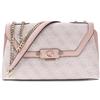 GUESS borsa a tracolla borsetta Lindsey Convertible Xbody Flap Orchid Logo rosa antico