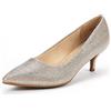 DREAM PAIRS Décolleté Classiche da Donna con Tacchi a Spillo e a Punta Eleganti Scarpe da Lavoro da Sposa,Size 38,Oro/Glitter,Moda