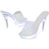 Ichlovdu Sandali da donna trasparenti con plateau e tacco alto, 13 cm, tacco a spillo, in PVC, senza lacci, sexy, per discoteca, pole dance, chiare ed eleganti