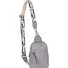 styleBREAKER Zaino da donna One Shoulder, tracolla a fantasia, borsa a tracolla in tinta unita, zaino da città, Sling Bag 02012387