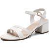 Yavero Sandali Donna Estate Eleganti con Tacco Largo 36-41 | Soletta imbottita, cinturino regolabile e altezza 5,8 cm per ufficio, feste, matrimonio e look estivi