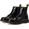 Dr. Martens DELANEY, Stivali Unisex Bambino, Nero (Black Patent Lamper), 36