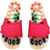 SKISUNO Ciabatte Massaggio in Pu e Eva per Piedi Riflessologia e Pietre Naturali, Colore Rosso, Taglia 39-40, come Regalo la Salute