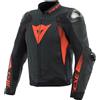 Dainese | Giacca in pelle Super Speed 4 | Nero rosso fluo
