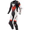 Dainese | Tuta Laguna seca 6 perforata | Nero bianco rosso fluo