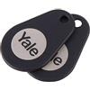 Yale P-YD-01-CON-RFIDT-BL Smart Door Lock Key Tags, nero, 2 pezzi (confezione da 1), taglia unica