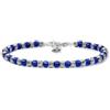 Youjoy Bracciale Argento 925 con Perline in Vetro Blu, Large
