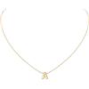 ChicSilver Collanina Donna Sottile Argento Collana Lettera A Collane Placcato Oro in Argento con Iniziale A con Confezione Regalo