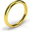 Precious Direct - Fedina matrimoniale in oro giallo 18 kt, 3 mm, lavorata a mano, Oro giallo, 13, cod. 3C18340P