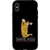 Gustav Klimt The Kiss Art Parody Funny W Custodia per iPhone X/XS Lavoro a maglia uncinetto artigianato cuore amore moglie fidanzata