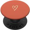 Tiny Meaning Studio Cuore disegnato a mano arancione corallo amore minimalista PopSockets PopGrip Adesivo