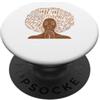 Black Mom African American Afro Women Mo Mese della storia nera della madre della melanina dei capelli afro della mamma nera PopSockets PopGrip Adesivo