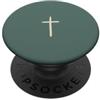 Tiny Meaning Studio Fede cristiana disegnata a mano verde della giada fumosa PopSockets PopGrip Adesivo