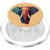 Wildlife Africa Modern Art Elefante africano geometrico bassa poli testa PopSockets PopGrip per MagSafe