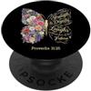Christian Women Butterfly Gifts She Is Clothed With Strength & Dignity Bible Proverbs 31:25 PopSockets PopGrip Adesivo