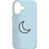 Tiny Meaning Studio Custodia per iPhone 17 Celeste minimalista disegnato a mano della luna crescente blu freddo del ghiaccio