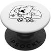 FreddyKoala Painting Pallone da calcio per bambini Koala I da colorare PopSockets PopGrip Adesivo