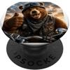 Funny Papa Bear Father Day Motorcycle Bi Two Wheels No Worries divertente Amante delle moto PopSockets PopGrip Adesivo