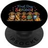 Dachshund Wiener Dog First Day of School Bassotto Wiener Dog Primo giorno di scuola Cuccioli PopSockets PopGrip Adesivo