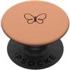 Tiny Meaning Studio Simbolo minimalista della natura della farfalla disegnata a mano arancione pesca PopSockets PopGrip Adesivo