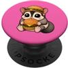 Sugar Glider Food Quirky Cartoon Simpatico design a forma di hamburger in stile cartone PopSockets PopGrip Adesivo