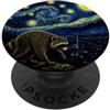 Jimothy Raccoon Meme Van Gogh Starry Nig Jimothy Raccoon Meme Van Gogh Notte stellata PopSockets PopGrip Adesivo