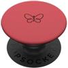 Tiny Meaning Studio Natura minimalista disegnata a mano rosa della farfalla dell'anguria PopSockets PopGrip Adesivo