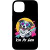 Retro Vintage Aussie Mom Gifts T Shirts Custodia per iPhone 13 Kiss My Auss 80s 90s Blue Merle Australian Shepherd Lover