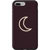 Tiny Meaning Studio Custodia per iPhone 7 Plus/8 Plus Luna Mezzaluna disegnata a mano Plum Noir Minimalista Celeste
