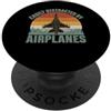 Funny FA-18 Hornet F-18 Fighter Jet Tees Easily Distracted By Airplanes Vintage F-18 Hornet Fighter PopSockets PopGrip Adesivo