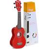 Stagg US-RED - Ukulele soprano con custodia in nylon inclusa