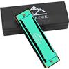 EastRock Blues Armonica Organo di bocca 10 fori (Verde)